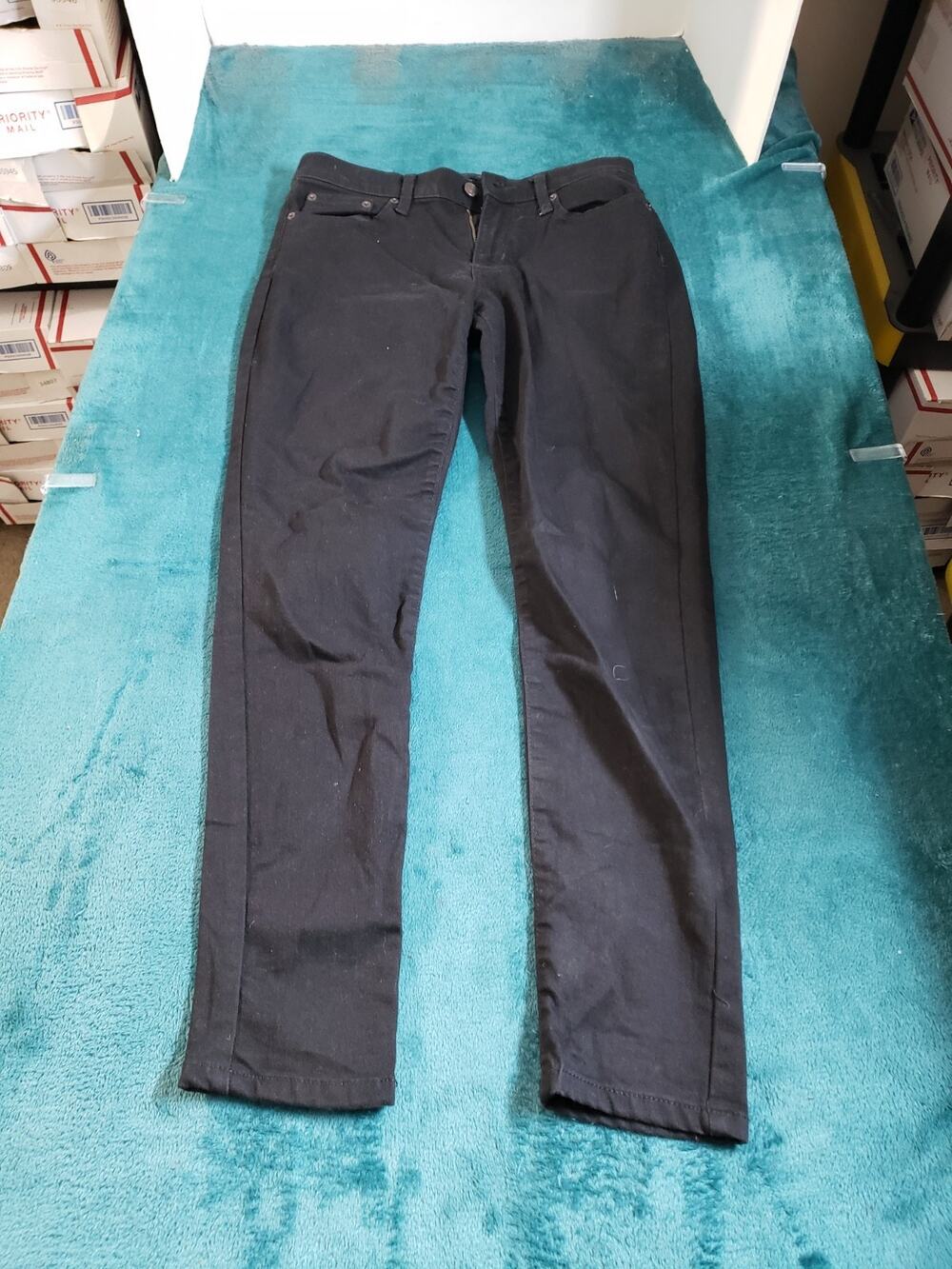 Banana Republic Jeans Size 6 Women Black Pants Stretch Ladies Mid Rise Skinny